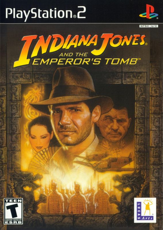 Indiana Jones and the Emperor's Tomb box art for Playstation 2